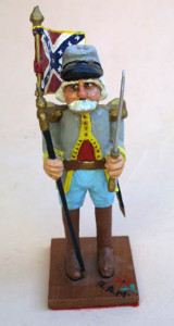 "Confederate Soldier" by Roger Mitchell carved, painted wood aprox 7" tall $325 #10842