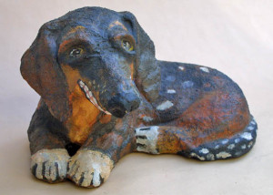 "Sneeker" by Theresa Disney  acrylic on mixed media material   10" x 18" x 8"  $540  #10847