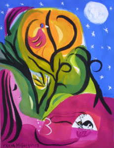 "The Moon Lighters" d. 2013 by Frank McGuigan acrylic gouache on paper 15.75" x 12.25" $550 unframed #11853