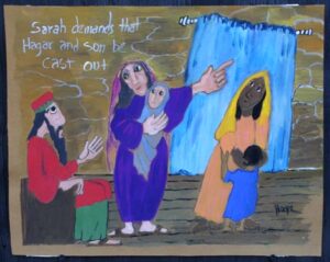 Painting of Sarah demanding Hagar and son be cast out