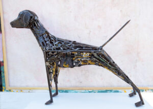 "Dixie" by Ray Bellew welded found metals 32" x41" x9.25" $4000 #12968