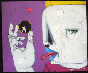 "Captured" by Michael Banks acrylic, mixed media on wood unframed 20" x 24" $500 #13034