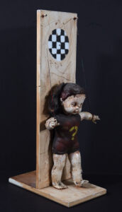 "Logic" by Michael Banks acrylic on found objects 24" x 7" x 9.5" $650 #11818