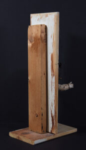 "Logic" by Michael Banks acrylic on found objects 24" x 7" x 9.5" $650 #11818