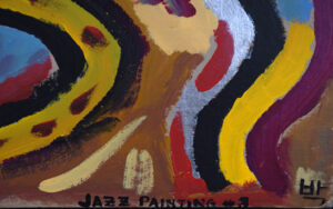 "Jazz Painting" #3 by Pak Nichols acrylic on mat board 32" x 40" unframed $950 #5808