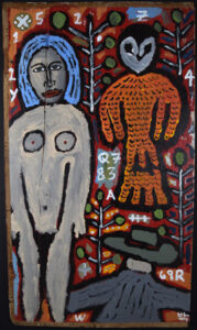"The Memory Forest" acrylic on found wood 42.5" x 24" $750 #5923