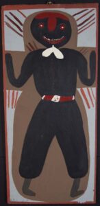 "Black Jesus" c. 1986 attributed to Mose Tolliver house paint on wood 27" x 13.5" $700 #12529