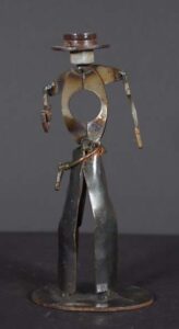 "Gun Fighter" by Ray Bellew welded found metals 9" x 4" x 4" $300 #12760
