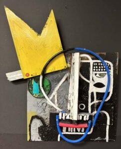 "Rome" by Michael Banks acrylic on found objects 38" x 29.5" x 3" unframed $500 #13306