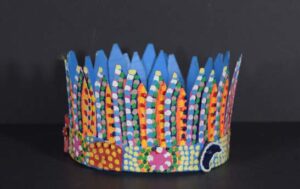 Crown by James Harold jennings acrylic on wood and plastic 5.25" x 8.5" x 8.5" $950 #13387