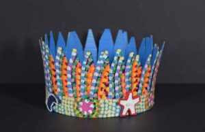 Crown by James Harold jennings acrylic on wood and plastic 5.25" x 8.5" x 8.5" $950 #13387