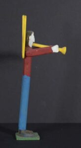 Gabriel c. 1989 by Fred Webster acrylic on carved wood 12.5" x 2.5" x 4.25" $500 #13388