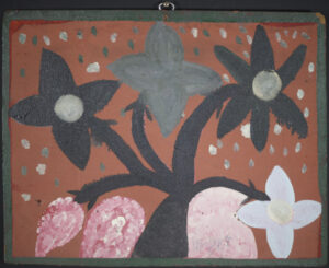 "Star Flowers" c. 1982 by Mose Tolliver house paint on masonite 15.75" x 20.25" $1600 #13453