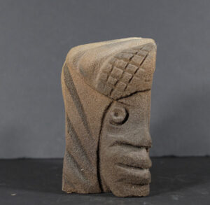 "Awake too the World, Asleep to Beyond" c. 1995 by Lonnie Holley industrial sandstone 9" x 10.25" x 5.5" $1700 #13464