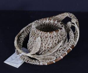 "Nature Basket" by Anne Scarpa McCauley honeysuckle vine 4.5" x 10" x 10" $1000 #13469