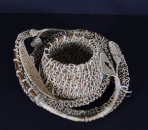 "Nature Basket" by Anne Scarpa McCauley honeysuckle vine 4.5" x 10" x 10" $1000 #13469