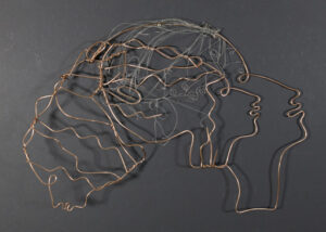Beautiful Minds c. 1992 by Lonnie Holley copper & aluminum 26" x 21" x 2" $5000 #13620
