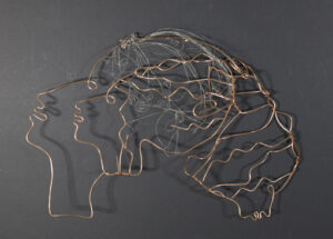 Beautiful Minds c. 1992 by Lonnie Holley copper & aluminum 26" x 21" x 2" $5000 #13620