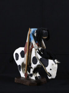 "Wounded Indian" c. 1986 by Braxton Ponder acrylic on carved wood with found objects 10" x 11" x 4.5" $150 #13669