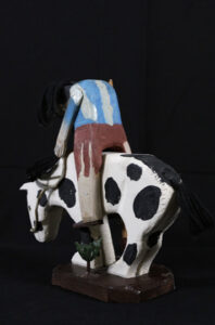 "Wounded Indian" c. 1986 by Braxton Ponder acrylic on carved wood with found objects 10" x 11" x 4.5" $150 #13669