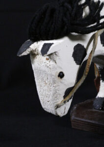 "Wounded Indian" c. 1986 by Braxton Ponder acrylic on carved wood with found objects 10" x 11" x 4.5" $150 #13669