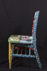 Chair 1 c. 1995 by Sam McMillan acrylic on wood 32.5" x 18" x 20" $350 #13677