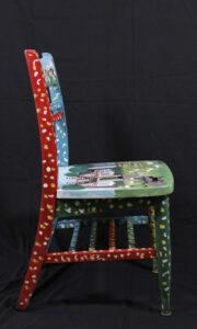 Chair 1 c. 1995 by Sam McMillan acrylic on wood 32.5" x 18" x 20" $350 #13677