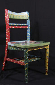 Chair 2 c. 1995 by Sam McMillan acrylic on wood 32.5" x 18" x 20" #13678