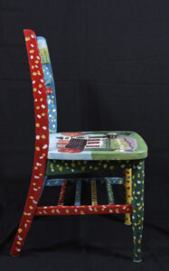 Chair 2 c. 1995 by Sam McMillan acrylic on wood 32.5" x 18" x 20" $350 #13678