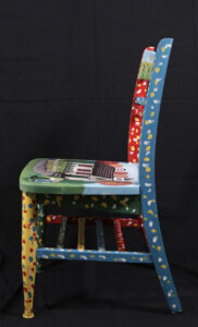 Chair 2 c. 1995 by Sam McMillan acrylic on wood 32.5" x 18" x 20" $350 #13678