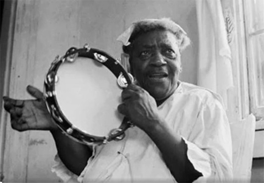 Sister Gertrude Morgan in her prayer room in New Orleans