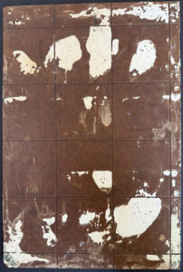 verso "Washington Monument" c. 1992 by Jimmie Lee Sudduth mud, paint on wood paneling 18.75" x 12.5" $1400 #13742