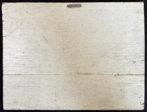 verso "Detroit" c. 1992 by Jimmie Lee Sudduth  mud, paint, pencil on wood paneling  15.5" x 12"  $1400  #13743