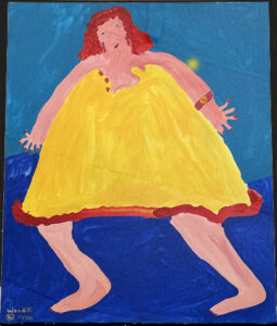 "Aunt Dorothy" c.2001 by Woodie Long acrylic on paper 29" x 23.75" matted in light natural wood frame 38.75" x 33.75" $1000 $13775