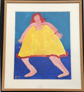 framed "Aunt Dorothy" c.2001 by Woodie Long acrylic on paper 29" x 23.75" matted in light natural wood frame 38.75" x 33.75" $1000 $13775