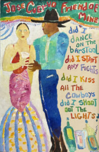 "Jose Cuervo - Friend of Mine" c. 2006 by Ann "Frantic" acrylic on wood 47.5" x 31.5" in grey distressed wood frame 50.5" x 34.75" $12,000 #13790
