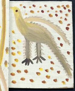 detail right bird detail left bird "Jesus on the Cross" c.1984 by Mose Tolliver house paint on wood construction 39.25" x 28.25" $4000 #13805