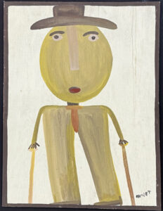 "Self Portrait" c. 1984 by Mose Tolliver house paint on wood 30.25" x 23" $4000 #13806
